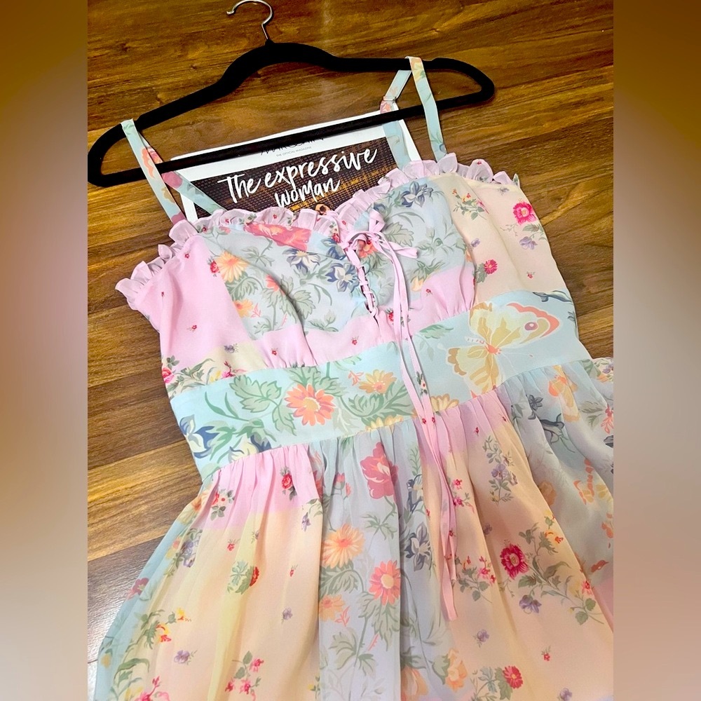 Dolls Kill Pastel Patchwork Maxi Dress - Picture 5 of 7
